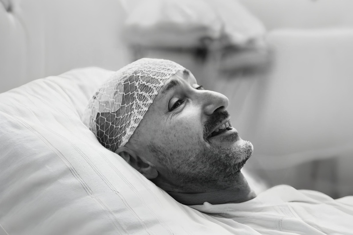 Thorsten kurz nach der Operation