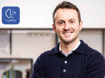 Porträt von Dr. med. Philipp Schöllauf, Neurologe und Mitgründer der Neurotherapie-App myReha.